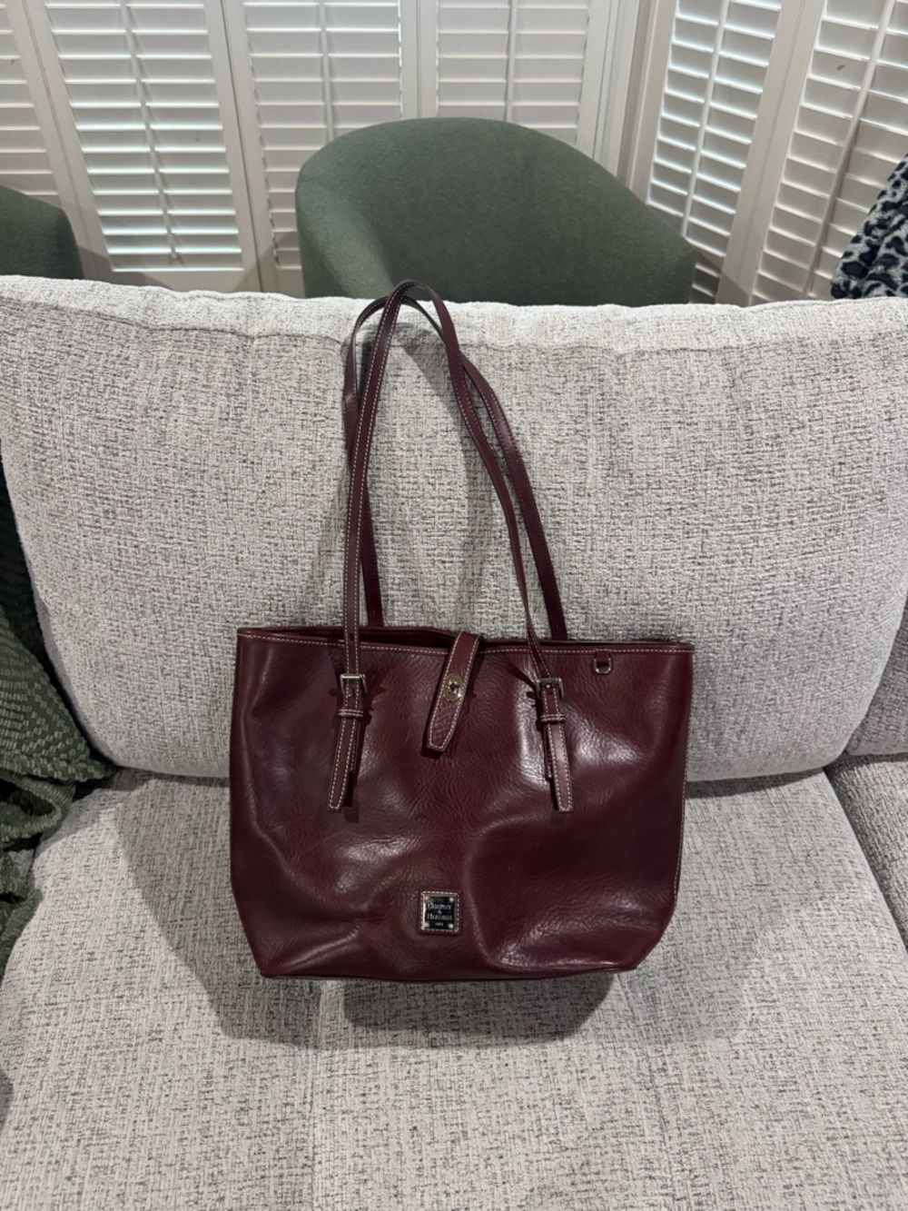 Dooney & Bourke Florentine Dover in rich burgundy